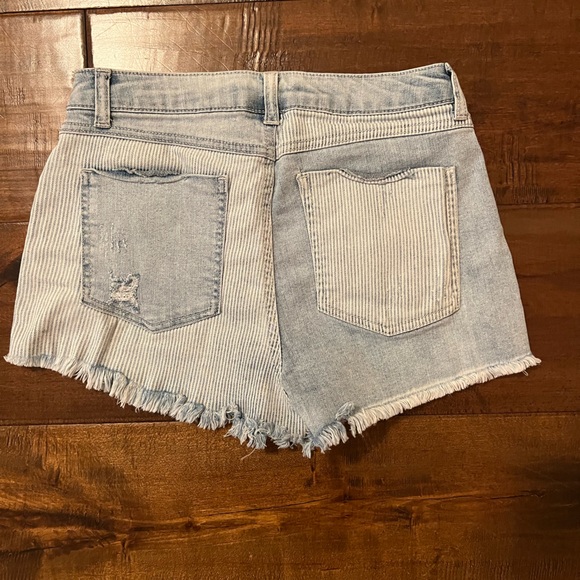 Rewash Dual Patterned Jean Shorts - Picture 2 of 2